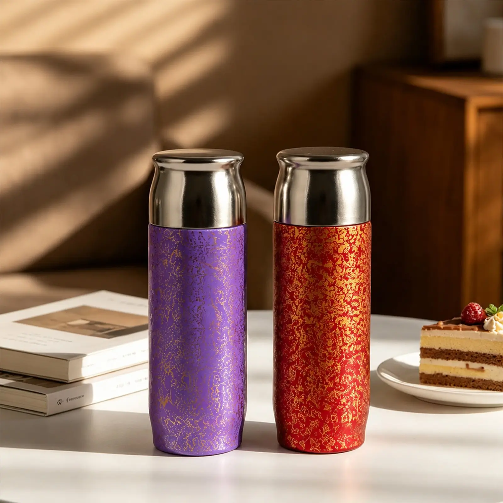 1PC Pure Titanium Tea Cup 11oz, Magnetic Lid Travel Mug with Titanium Tea Infuser, Lightweight Rust Resistant Tea Tumbler, Premium Japanese Style Drinkware for Office, Camping, Hiking, Travel & Gift