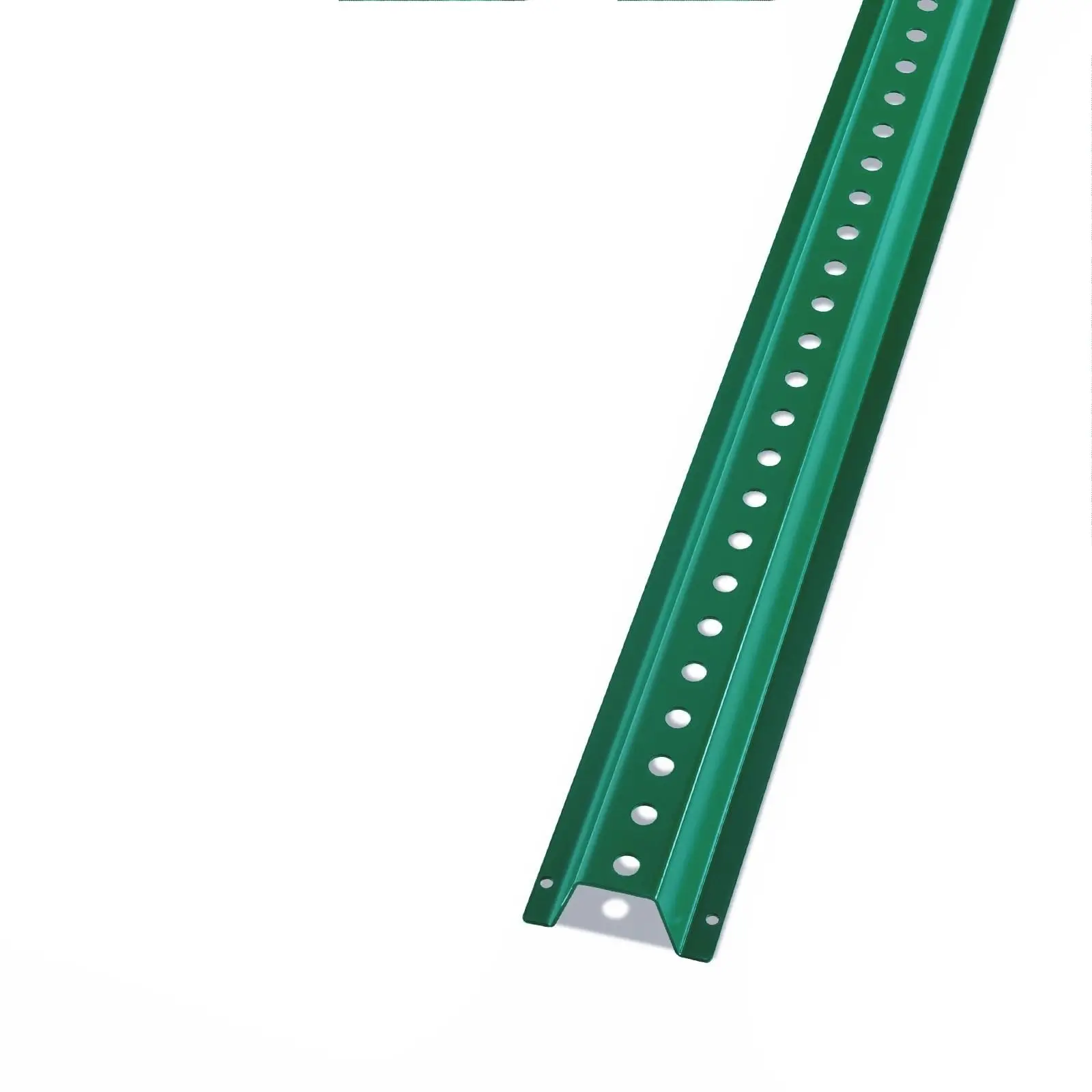 1 Pack 8FT Steel Sign Post - Heavy Duty U-Channel Design - Green Coated Fence Post with Pre-Drilled Holes for Garden, Farm & Traffic Control