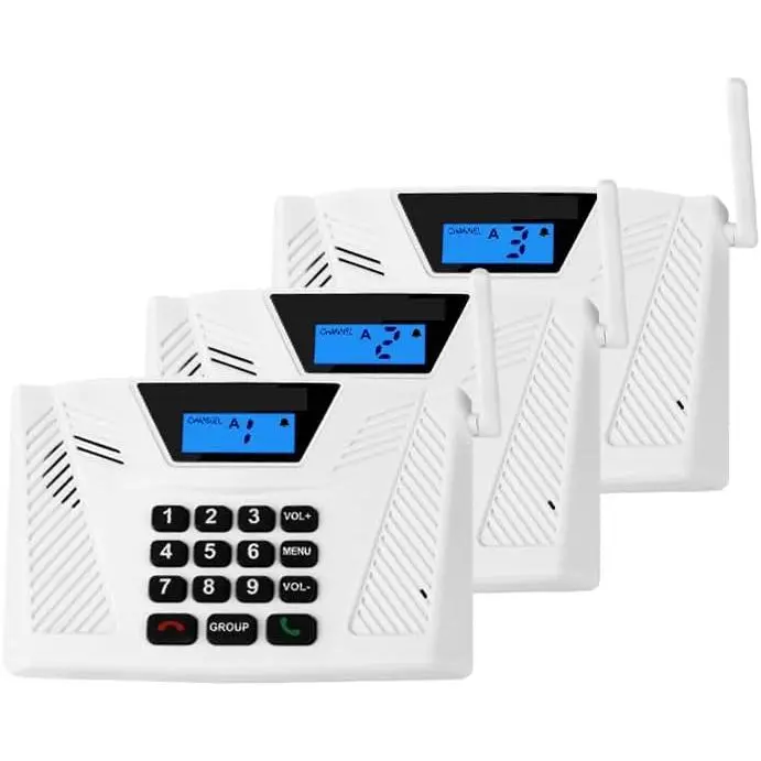 Intercoms  for , Hands Free Intercom Upgrade, Full Duplex Two Way Real time  Intercom System 5300ft with Automatic Answer Group Call Function Fit for Hotel Office Store(3Packs)