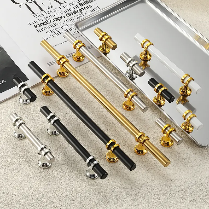 Stainless steel wardrobe door handles; modern minimalist style; cabinet door handles; drawer pulls; long bar door handles; Nordic style; kitchen cabinet renovation; stylish and versatile; multiple sizes available; screws included