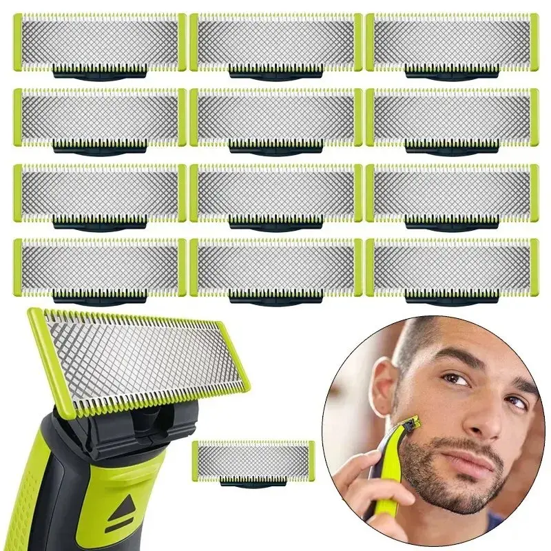 Men's High-Quality Razor Blade Replacement Set, Compatible with Oneblade Qp210/50 2523 2630 2527qp652, 1-10 Blades, Perfect Gift