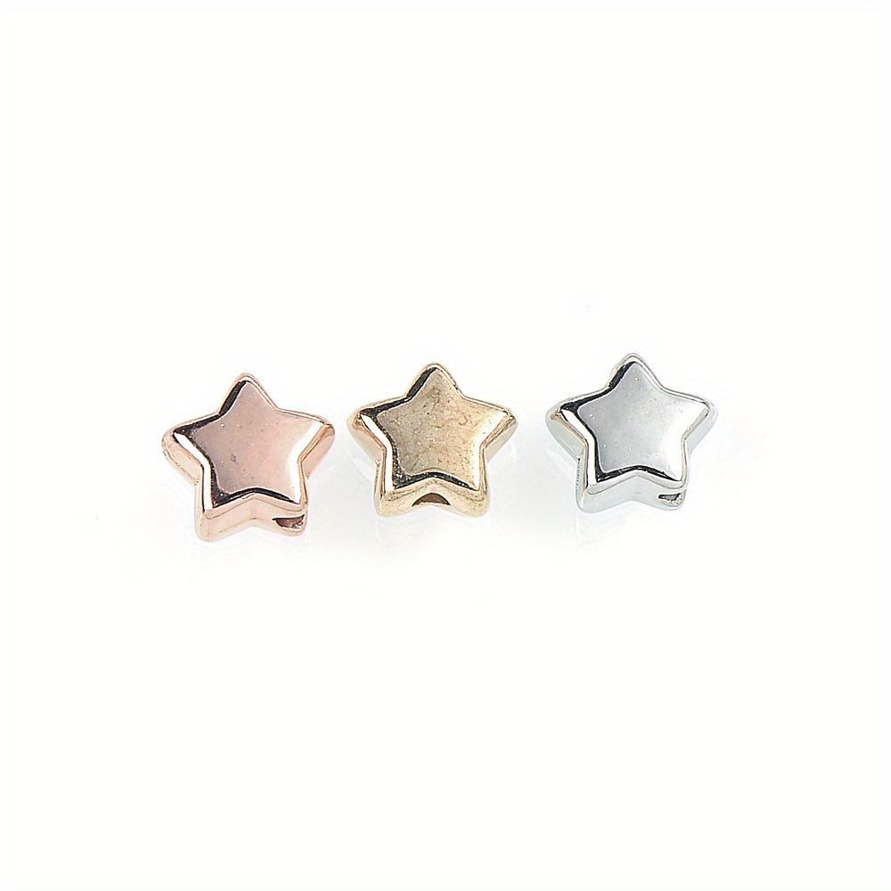 Star Shaped Beads, 100pcs/set Star Shaped Decorative Beads, DIY Accessories for Jewelry Making, Jewelry Making Supplies, Bracelet Making, Beading Accessories