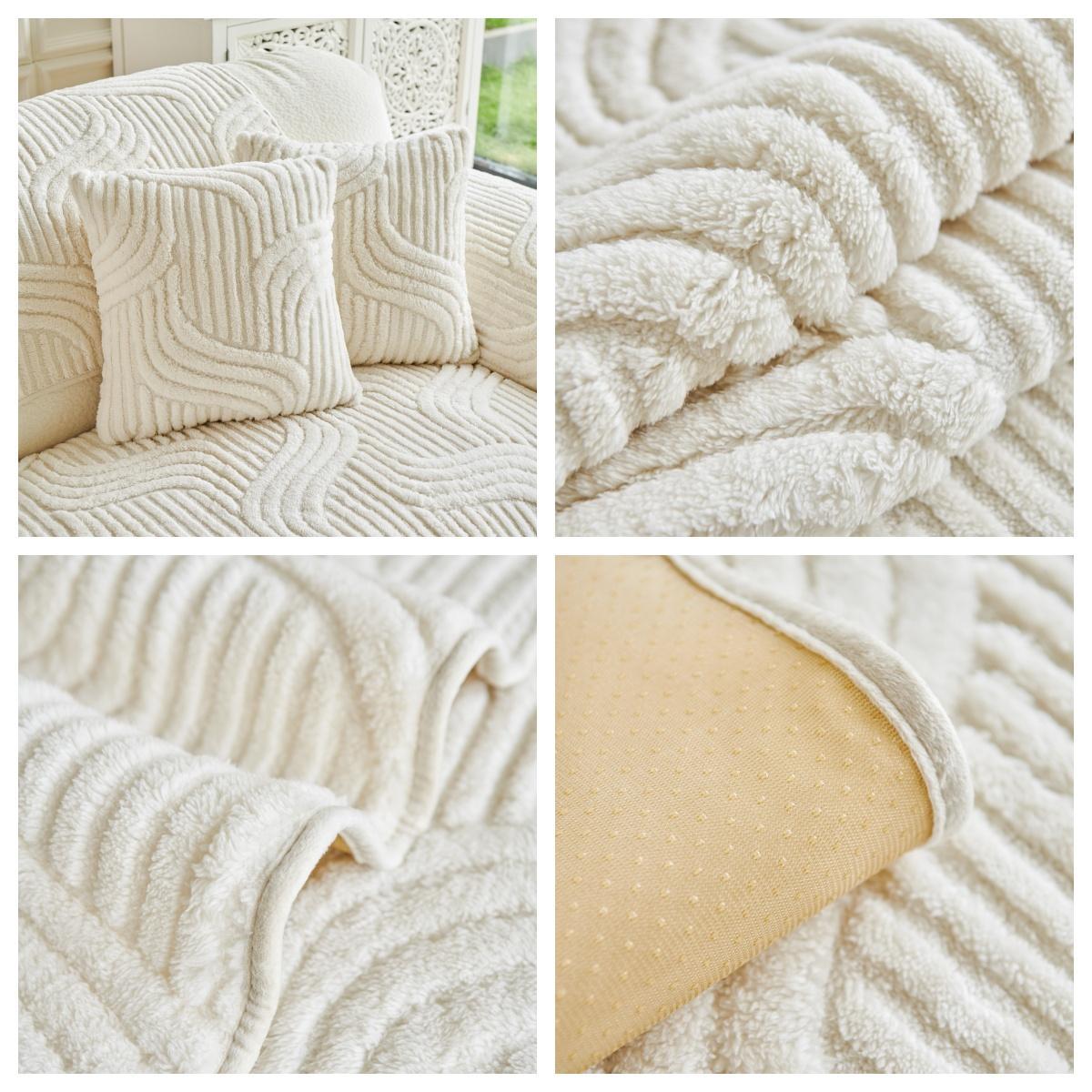 Solid Color Quilted Sofa Cover, Washable Couch Covers, Washable Sofa Slipcover, 1 Count Thickened Non-Slip Sofa Cushion Cover, Soft Dustproof Sofa Protector for Living Room or Office#GLOBAL PICKS