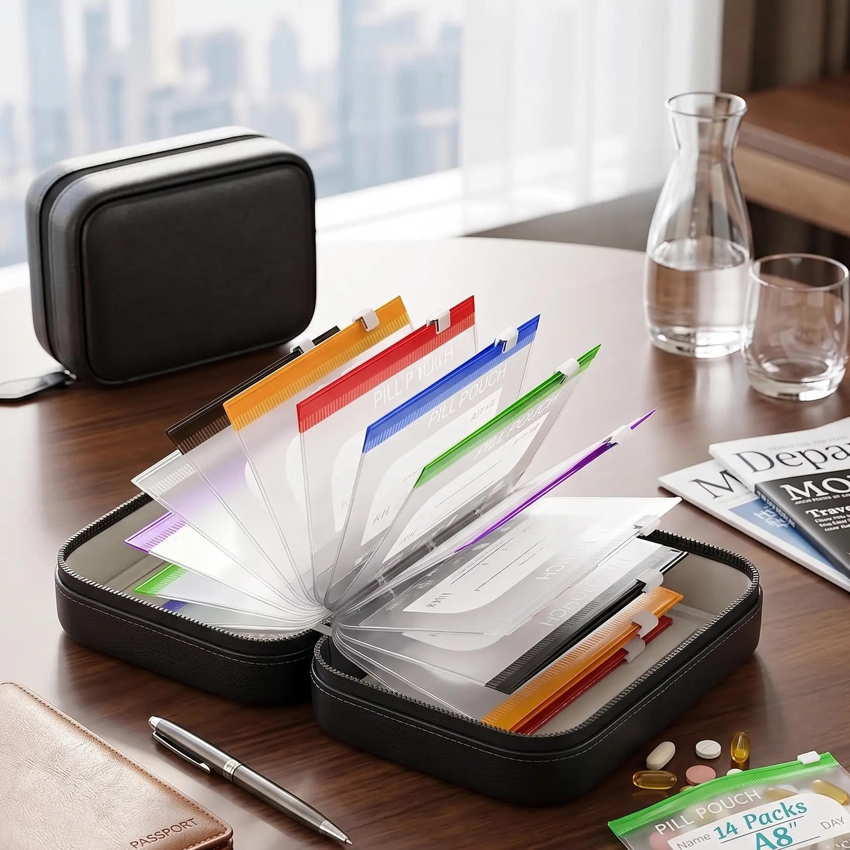 Food-Grade Reusable Zip Storage Bags, Mini Pill Pouches for Vitamins, Medication, Jewelry, Coins & Travel Essentials