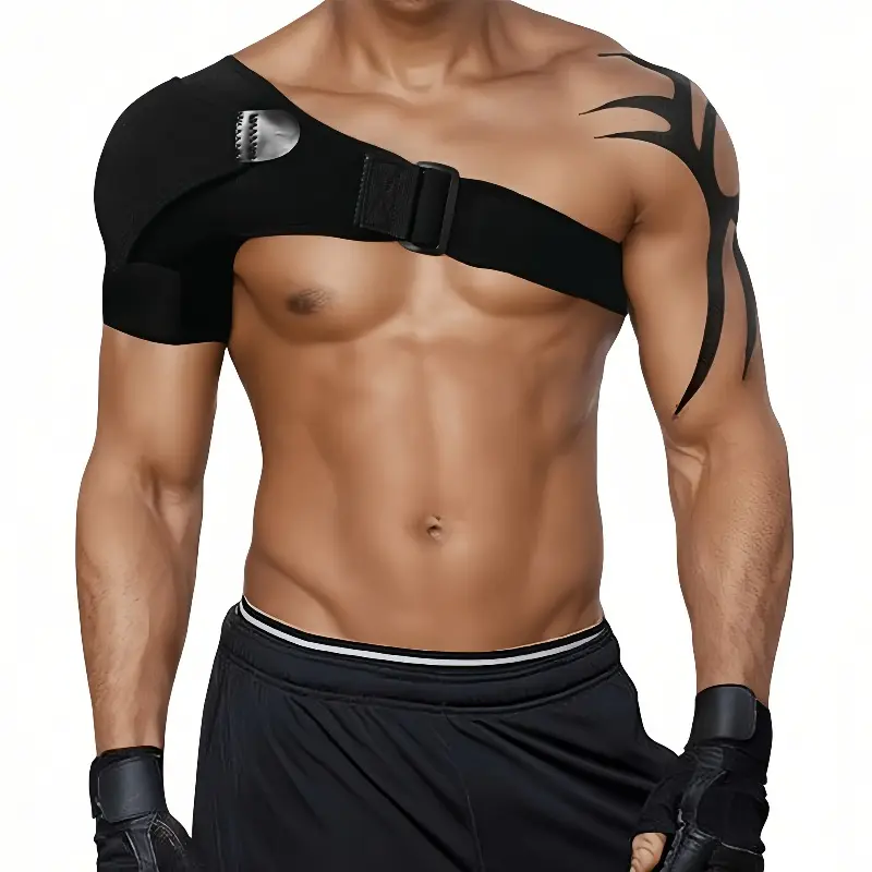 Men's and women's fitness adjustable one-shoulder pressurized shoulder strap sports breathable protective support belt warm shoulder pads