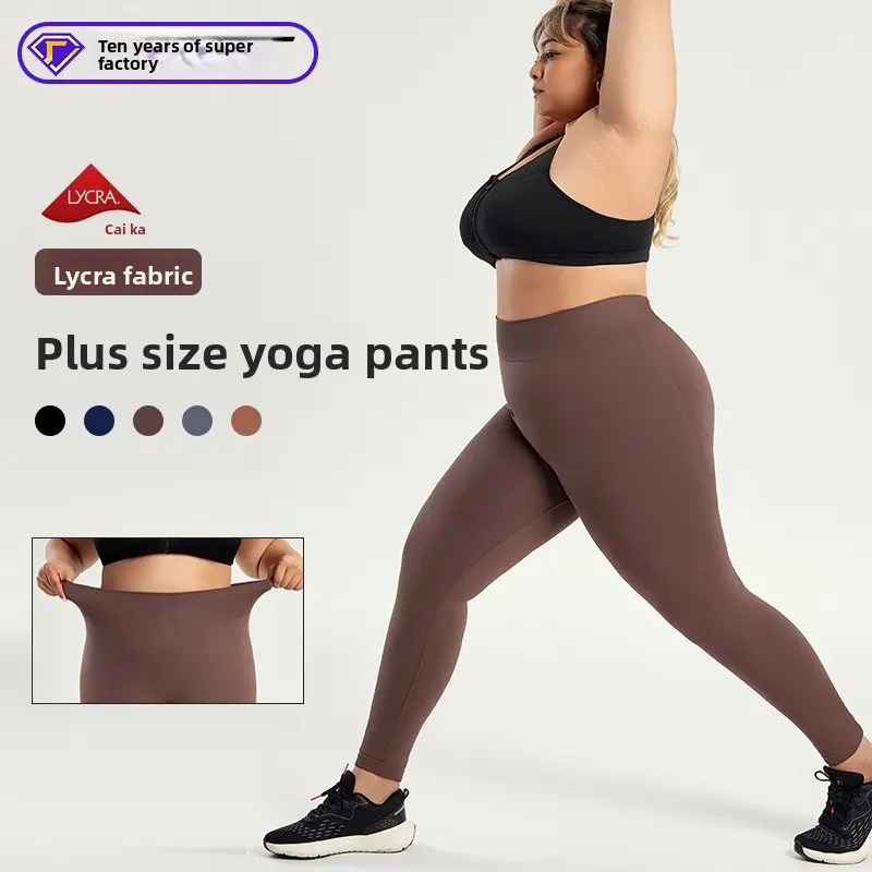 Women's Synthetic Lycra Seamless Knit High Waist Tummy Control Yoga Pants - Plus Sizes XL, XXL (75kg-90kg) French Terry Quick-Dry Bootcut Bottoms for Yoga, Run - Womens Fitness, Curves Done Right, Everyday Active Full-Length Gym Wear, Gym Baddie