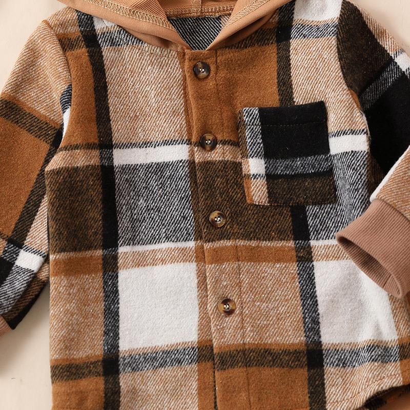 Toddler Baby Boys Outfits Long Sleeve Plaid Hooded Sweatshirt Pullover Tops Elastic Waist Long Pants Two Piece Casaul Sweatsuit Toddler Baby Boys Outfits Long Sleeve Plaid Hooded Sweatshirt Pullover Tops Elastic Waist Long Pants Two Piece Casaul Sweatsuit