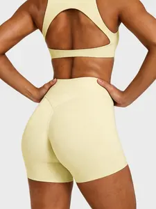 New Yoga Sport Shorts, Running Training Fitness Gym Pants, Peach Butt High Waist Slimming Outdoor Cycling Shorts, All Seasons
