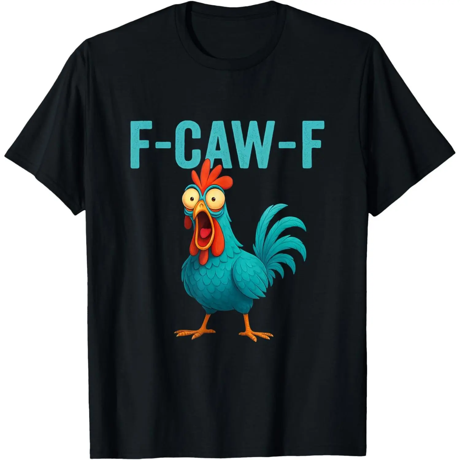 Women's Plus-Size Cotton Short-Sleeve Round Neck Simple Streetwear T-Shirt - Funny Rooster Chicken Farm Animal Humor for Bird Lovers, Shortsleeve, Soft, Top, Tshirt