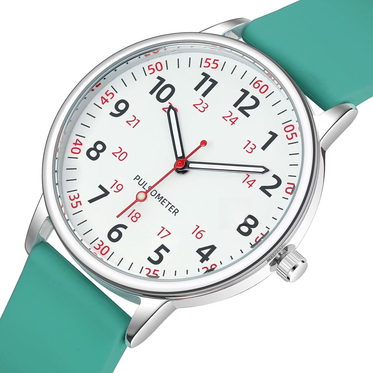 Women Watch for Nurse Easy to Read Dial Wristwatches  Band Water Resistant Watches Second Hand and 24 Hour