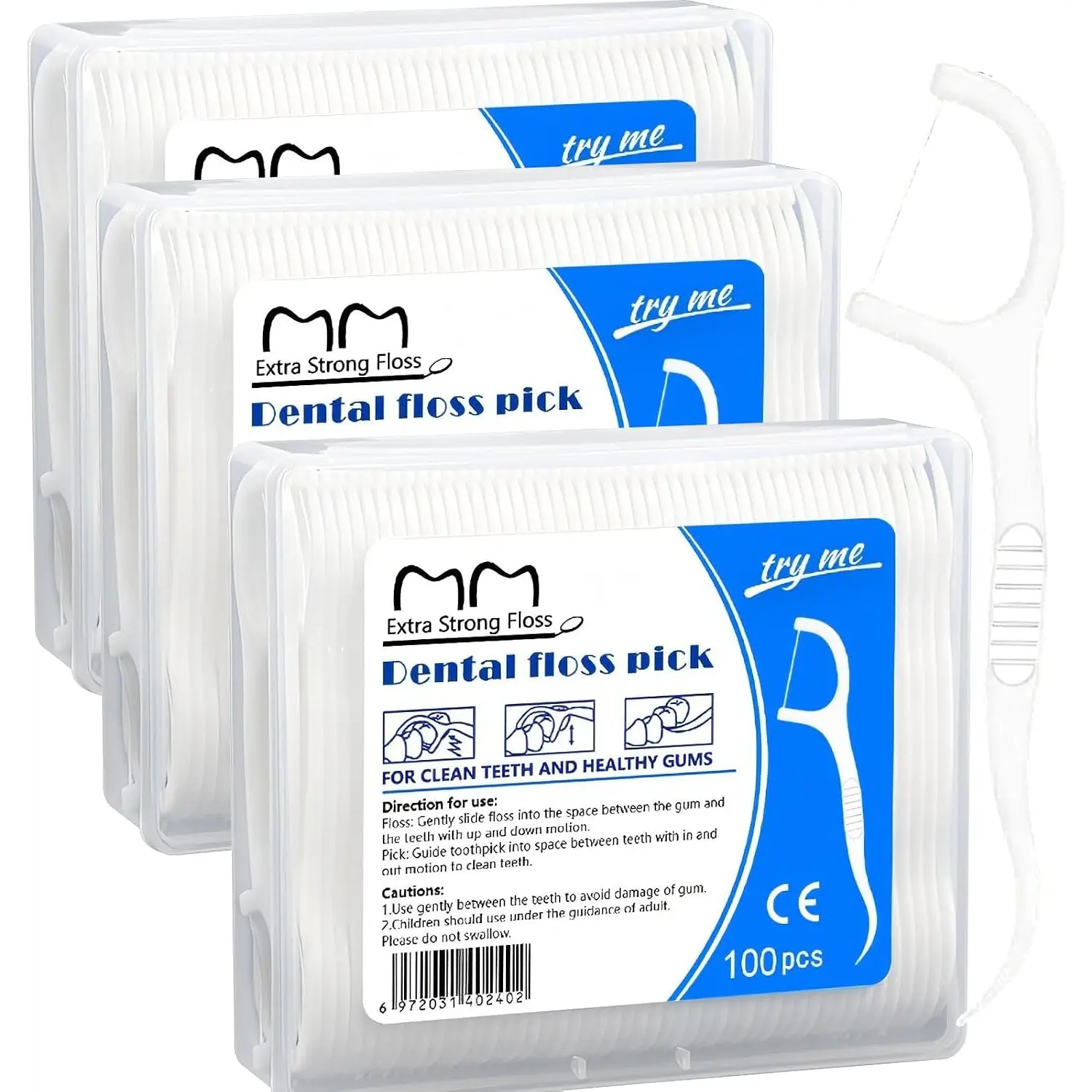 300PCS Dental Floss Travel Floss Professional Toothpicks Sticks Dental Floss Picks Flossers with Travel Case Superfine Floss Picks Dental Picks for Teeth Cleaning,home decor