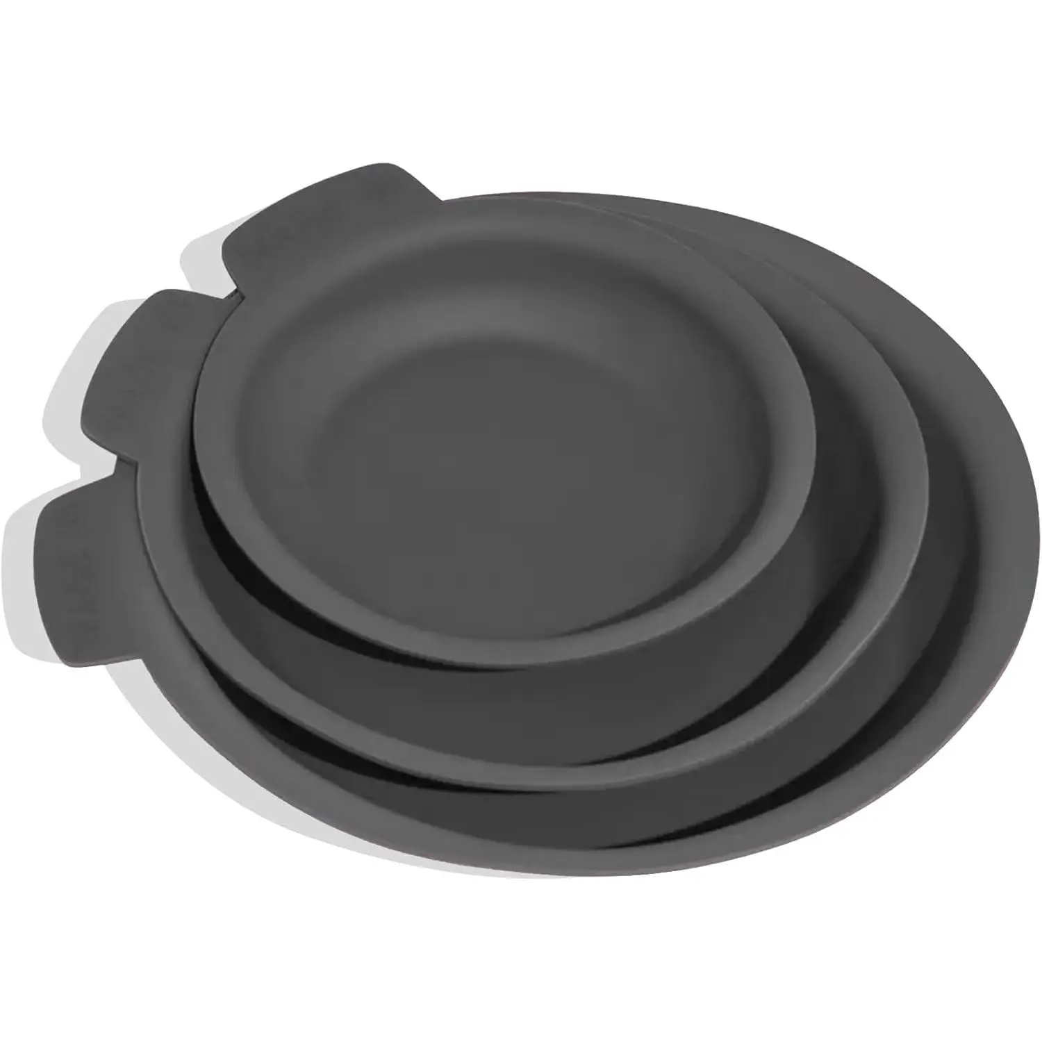 3 Piece Set Frying Pan Protectors (Includes 8",10",12") Graphite Molded Silicone Dishwasher Safe