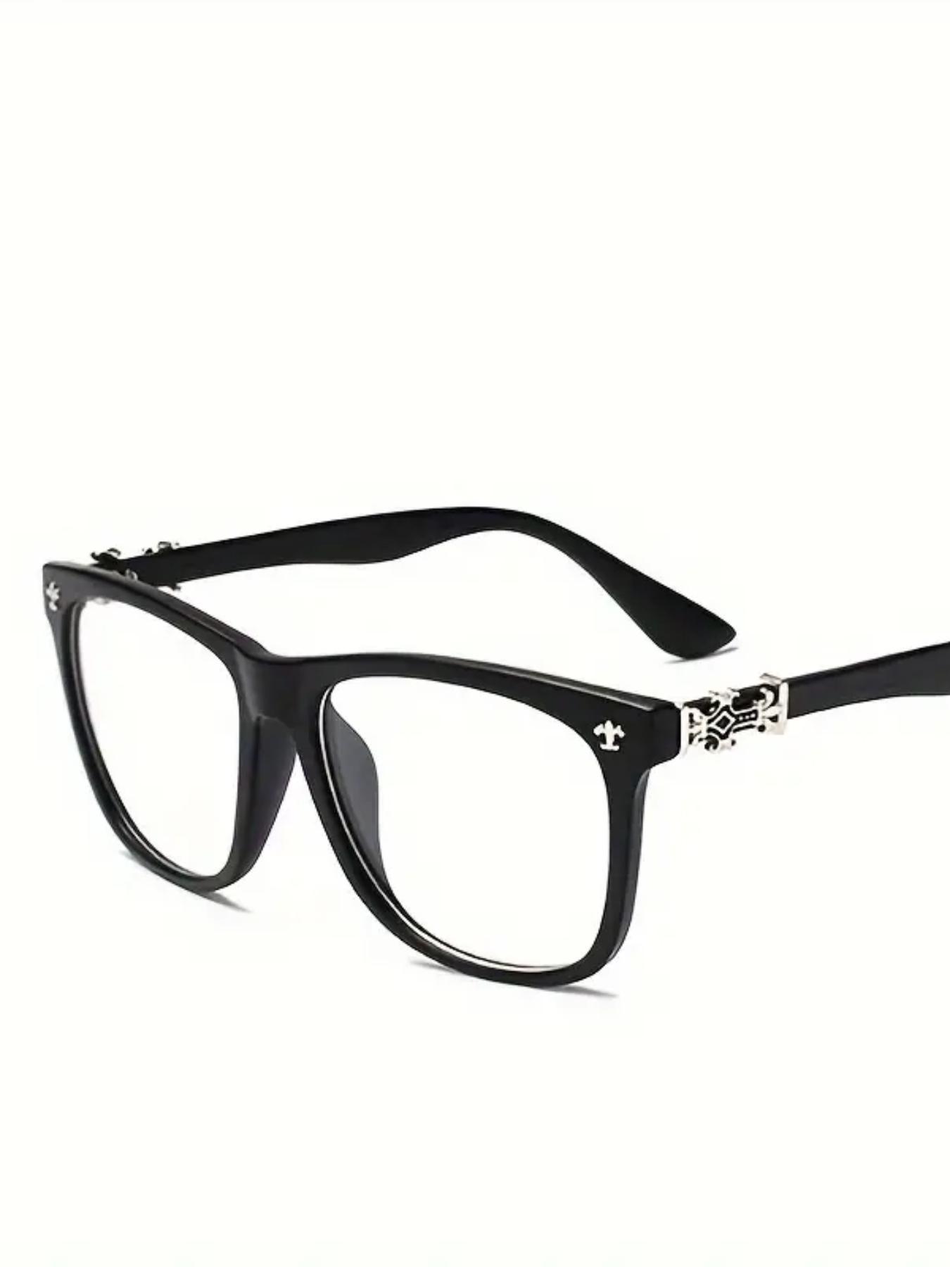 Unisex Vintage Stylish Black Square Frames Eyeglasses, Trendy Lightweight Glasses for Everyday Use, Fashionable Accessories for Outdoor Activities, Lightweight Eyewear Unisex Vintage Stylish Black Square Frames Eyeglasses, Trendy Lightweight Glasses for Everyday Use, Fashionable Accessories for Outdoor Activities, Lightweight Eyewear