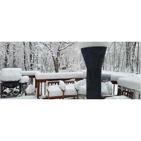 Patio Heater Covers with Zipper and Storage Bag,, Wind-Resistant, Sunlight-Resistant, Snow-Resistant, Black, 89'' Height X 33" Dome X 19" Base