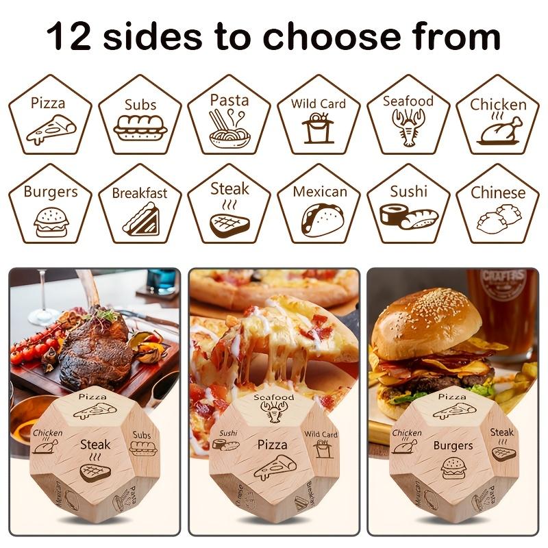 1 Pack Wood Dice Valentines Day Gifts, Unique Date Night Dice for Couples, Fun Game Set Perfect for Romantic Nights