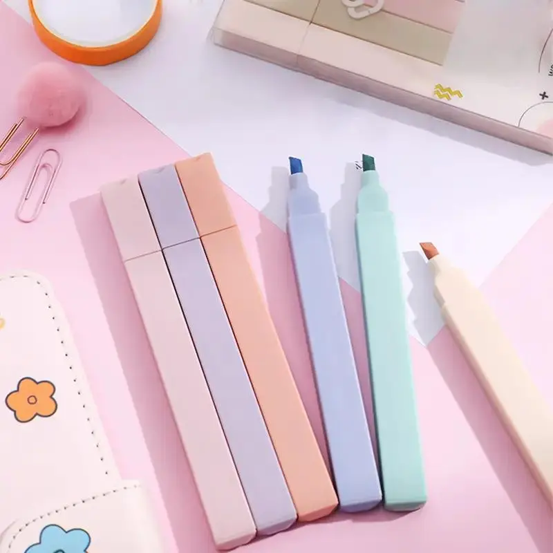 High-Quality Fluorescent Pens Set, Vibrant Colors, Perfect for Note-Taking & Highlighting, Ideal Gift for Students & Office Workers