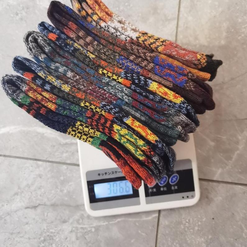 5-Pack Men’s Thick Wool Winter Socks - Retro Colorful - Perfect for Snow Boots EU 38-44