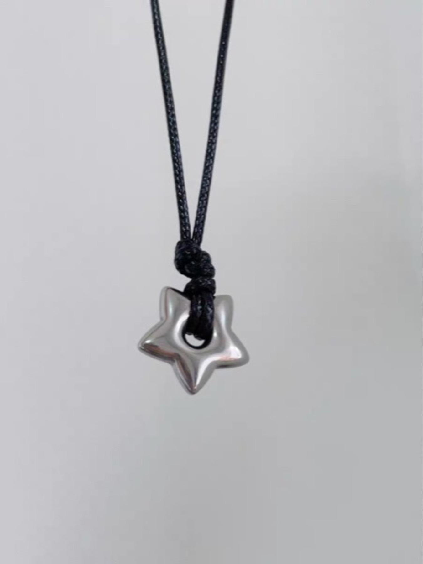 Hollow Star Design Pendant Necklace for Women, Y2K Style Fashion Jewelry for Party, Daily Decor, Trendy All-match & Exquisite Jewelry for Birthday Gift, Necklace for Daughter