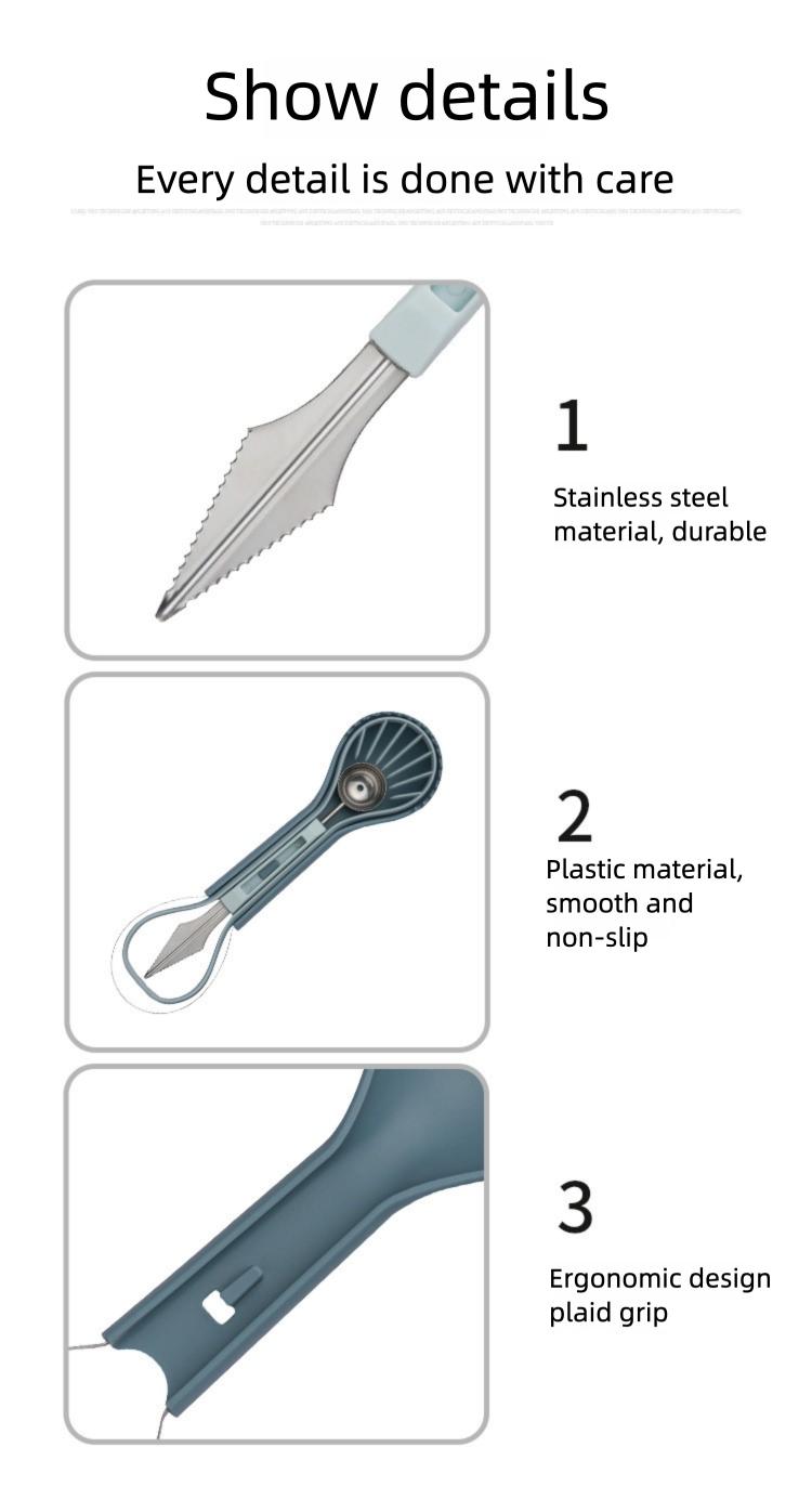 6 in 1 Fruit Baller Cutter Set Multi Function Fruit Carving Tools for Fruit Platter Decoration