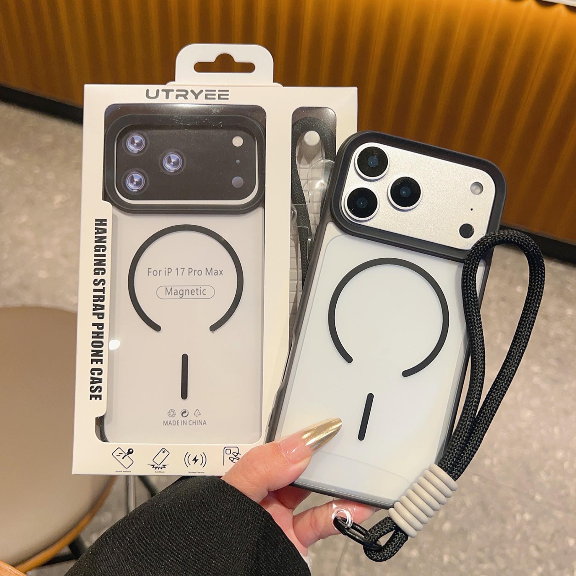 Translucent Frosted Phone Case for iPhone 17 Pro Max 16 15 14 13 12 11, Soft Edge Clear Acrylic Magnetic Case