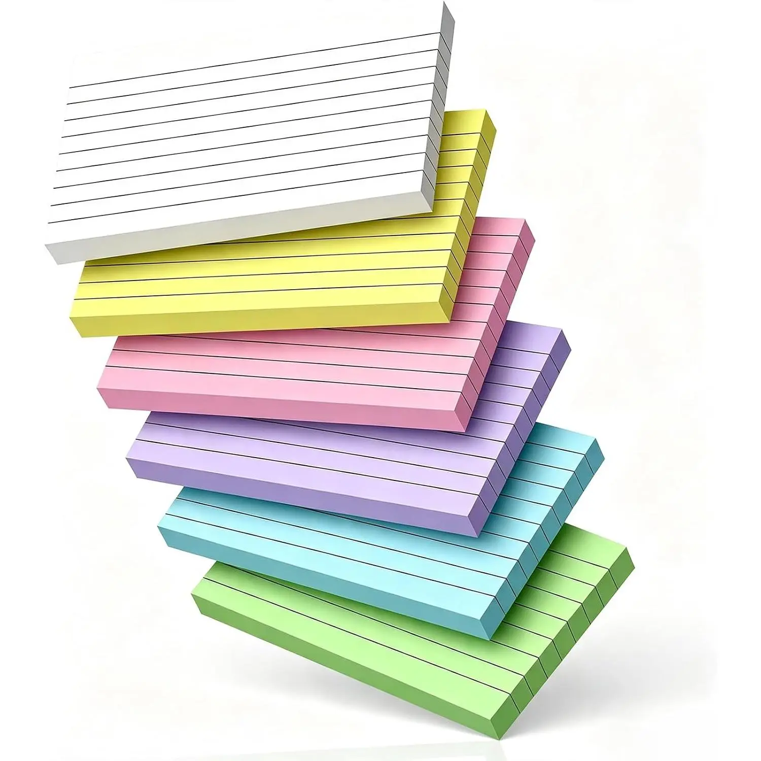 Flash Cards, 3 x 5 Inches, 300 Pack, Ruled Index Cards,  Colors