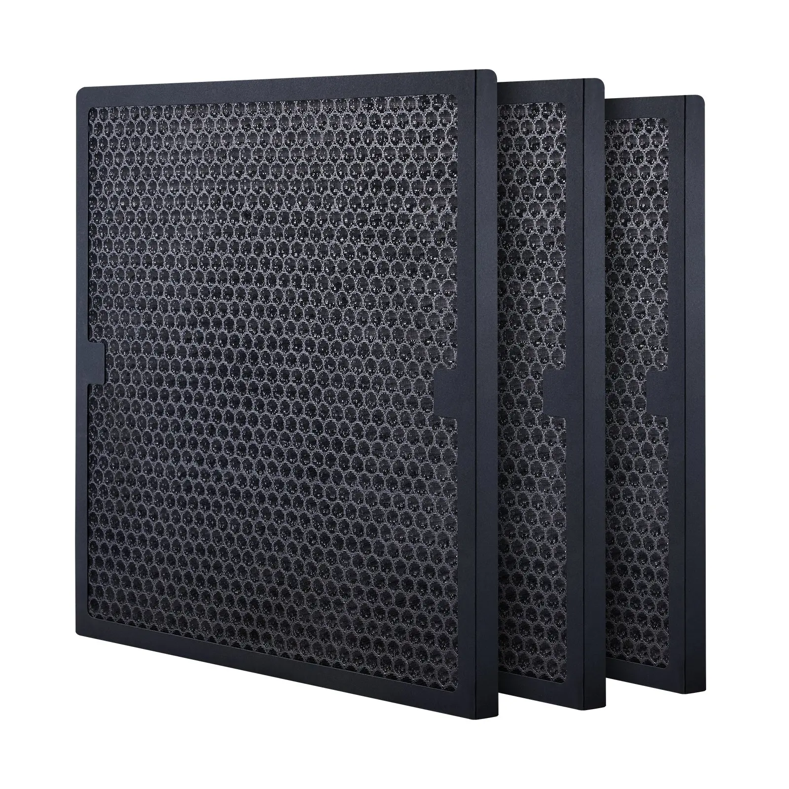 VEVOR Active Carbon Filters, 3 Pack, 15.7''x 15.7'' Air Filter Replacement, High-efficient Stage 2 Filters Compatible w/ BlueDri VEVOR Scrubber, Air Purifiers, Water Damage Restoration Equipment