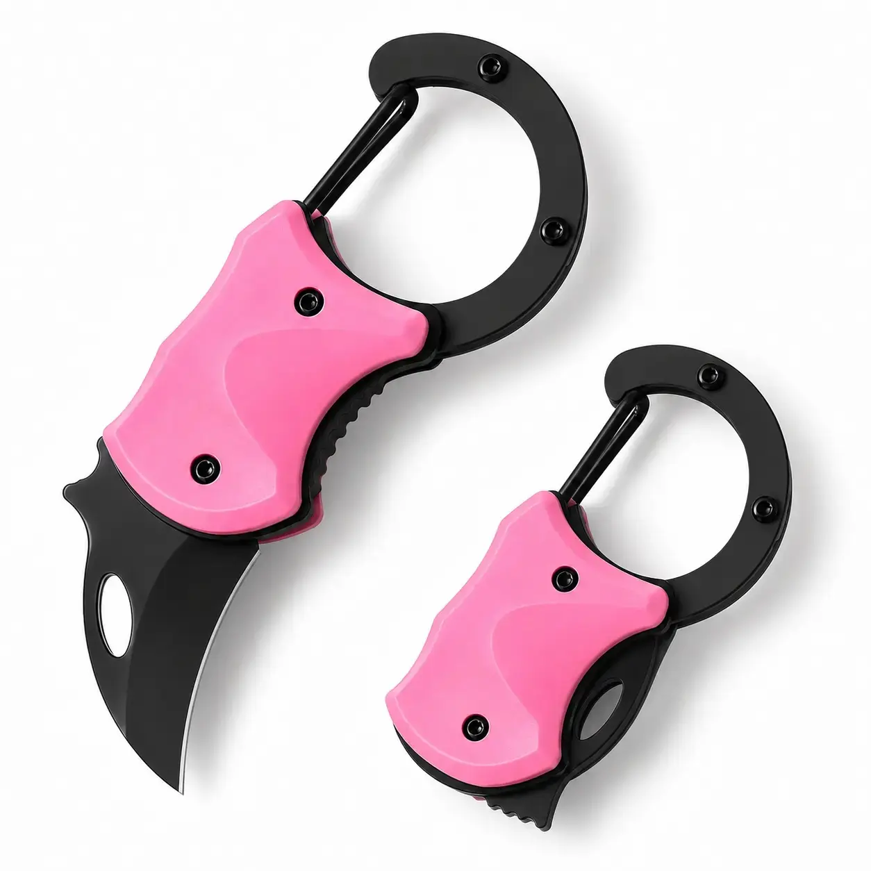 Cute Pink Mini EDC Folding Pocket Knife, Keychain Box Cutter Multitool, Portable Travel Cutting Tool, Adulting Mini Gift for Boyfriend, Ideal for Camping & Daily Use