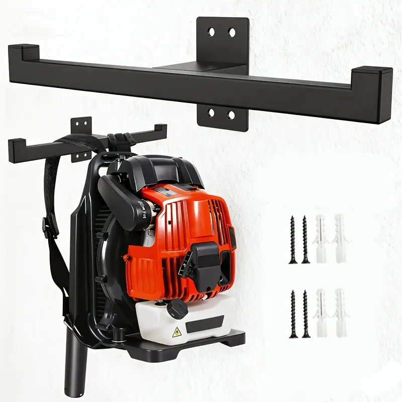 Backpack Leaf Blower Hanger, Chainsaw Wall Mount, Tactical Gear Stand, Backpack Blower Storage Organizer Holder, Garden Tool Holder, 1 Pack