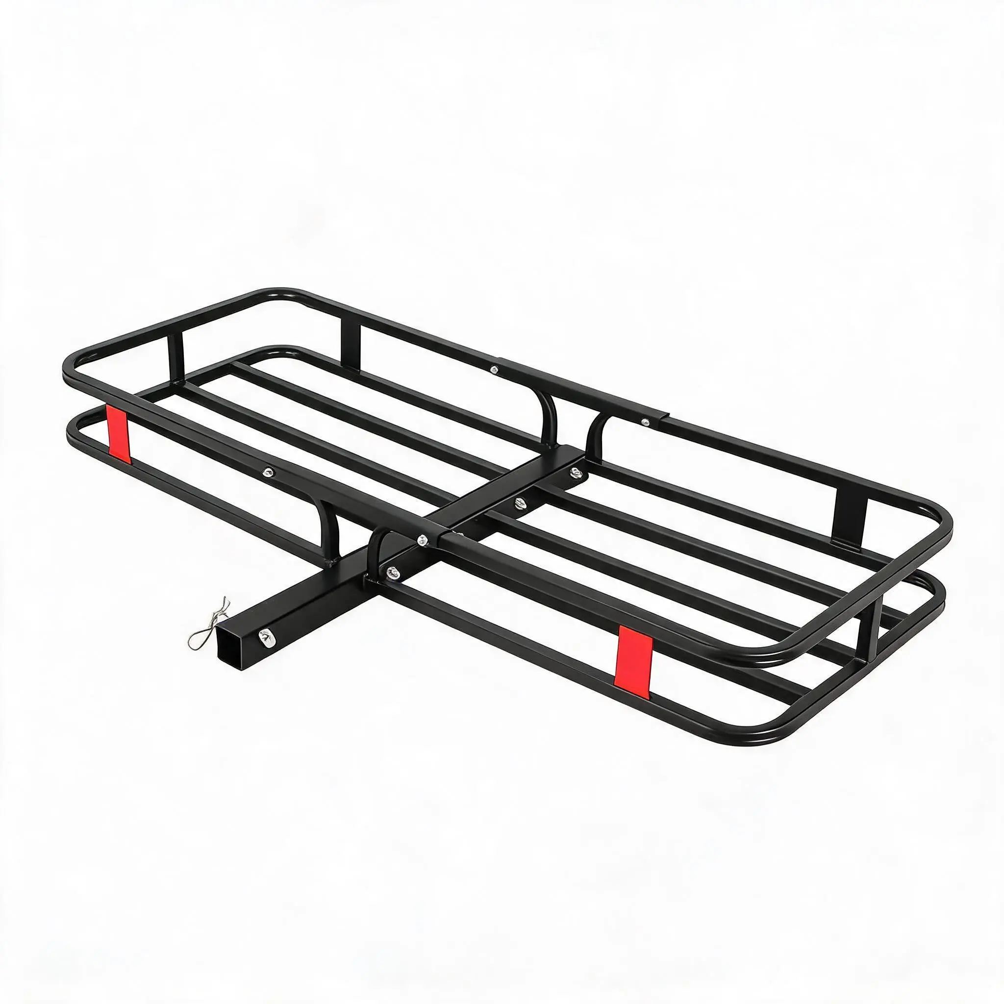 500 LBS Hitch Cargo Carrier - Heavy Duty 2 Inch Receiver Luggage Basket for SUV,Pickup Truck,Camping & Travel, 2 Inch Receiver & Reflective Strip, for Camping & Travel