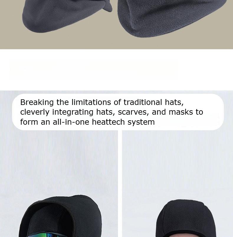 Outdoor Winter Thermal Fleece Hat, Windproof Neckband Cycling Mask, One-Piece Ski Head Cover for Cold Weather, Ideal for Skiing, Cycling & Outdoor Activities