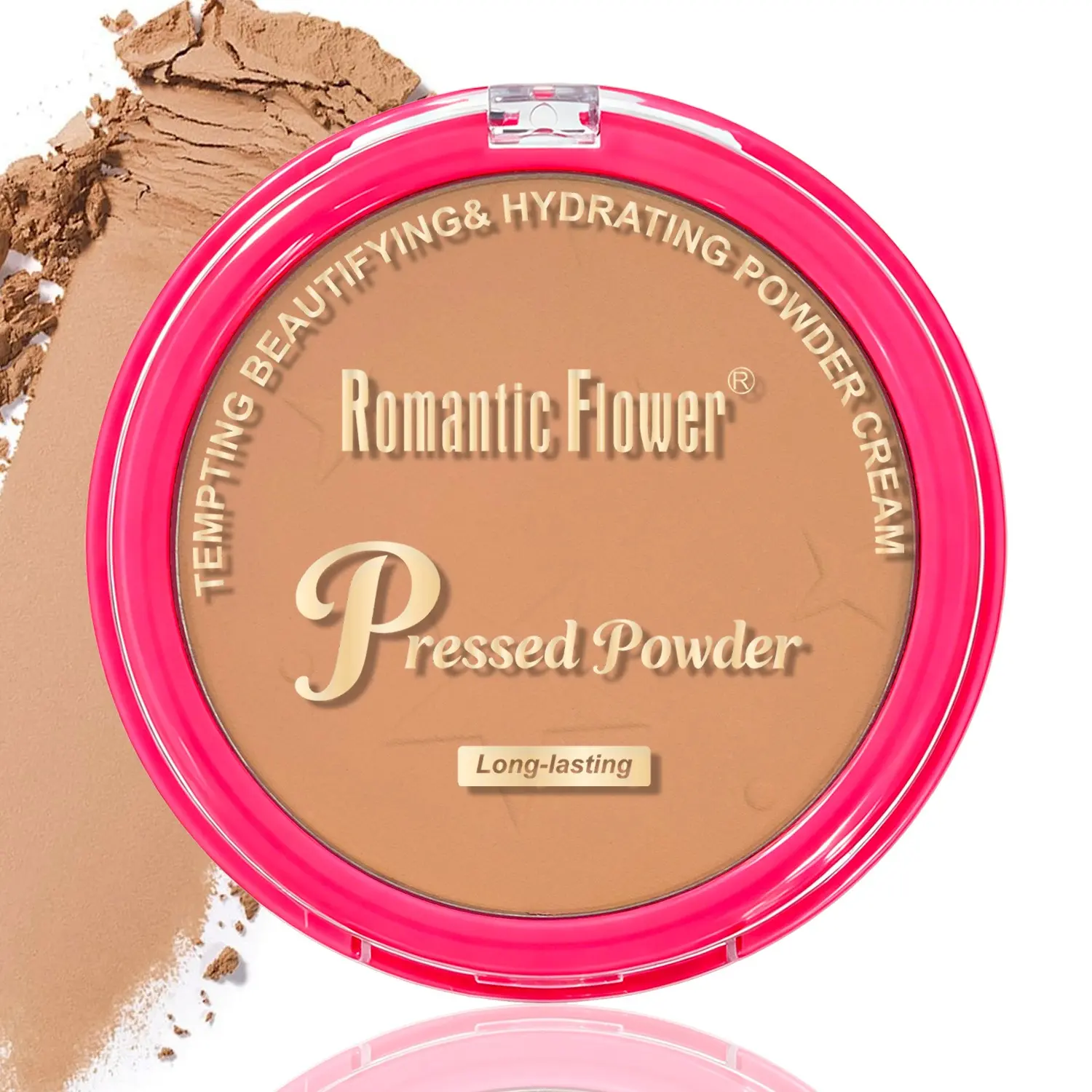 3 Shades Face Makeup Pressed Powder, Long lasting Matte Finish Waterproof Foundation Contour Compact Powder