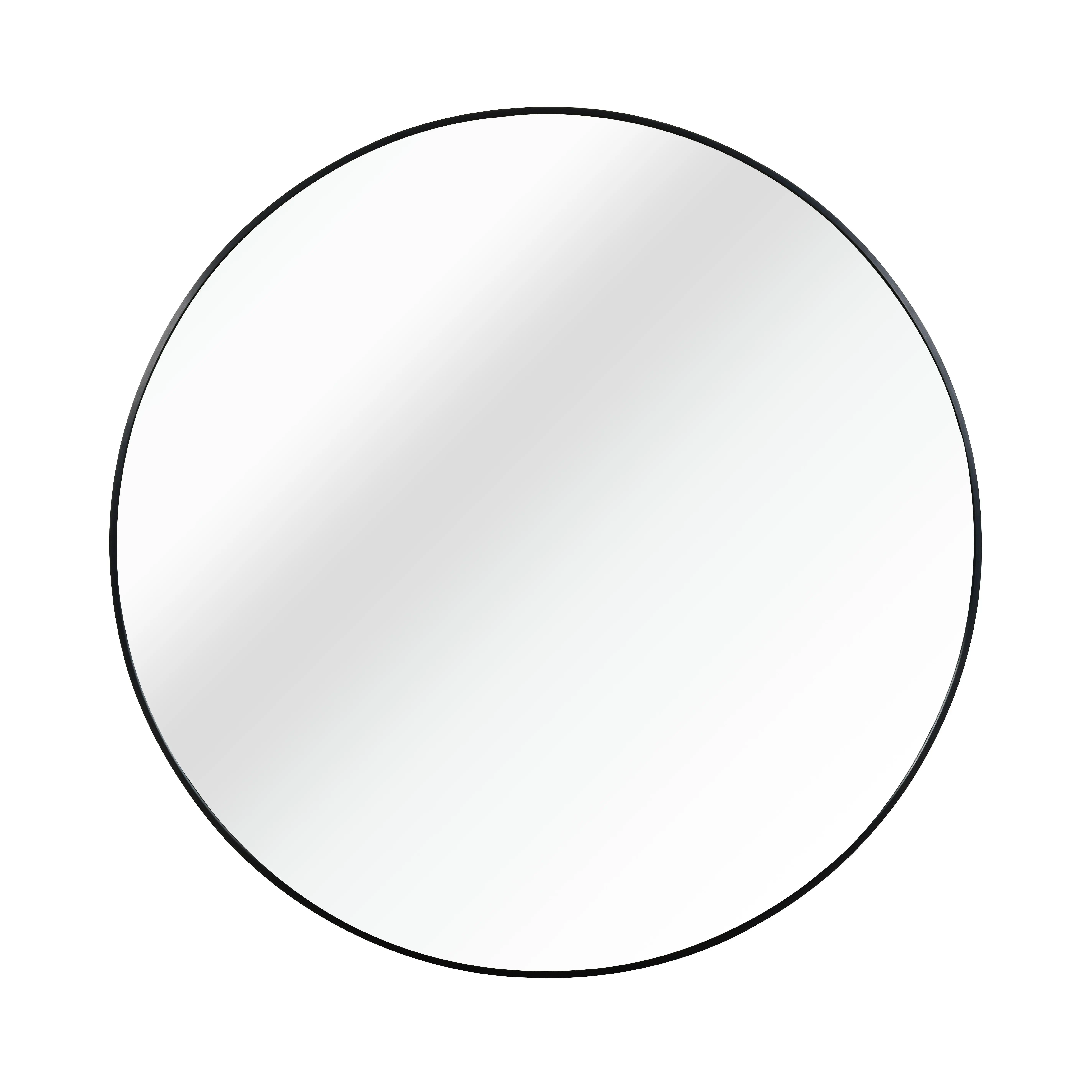 Nokaa Black 16 Inch Round Metal Wall Mirror for Bathroom, Vanity, Bedroom, Living Room, Entryway – Modern Circle Hanging Mirror with Aluminum Alloy Frame, HD Glass, Easy Mounting Hardware Included