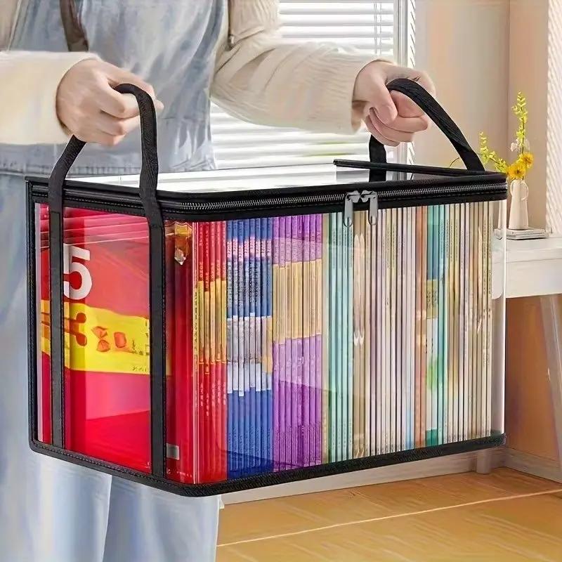 [ Free Shipping ]Large Clear Thick Plastic Storage Box with Hinged Lid, Heavy-Duty Durable High Capacity Organizer, Perfect for Home, Camping, Travel, Attic and Moving
