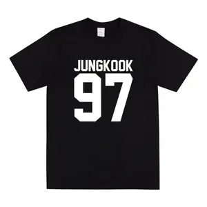 #   TikTokShopRestock  Plus Size Jungkook Print T-shirt Jungkook 97 Graphic Tee Kpop Shirt Jungkook Jimin Suga J-Hoop Shirts Army Butter Tshirt Fans Casual Man