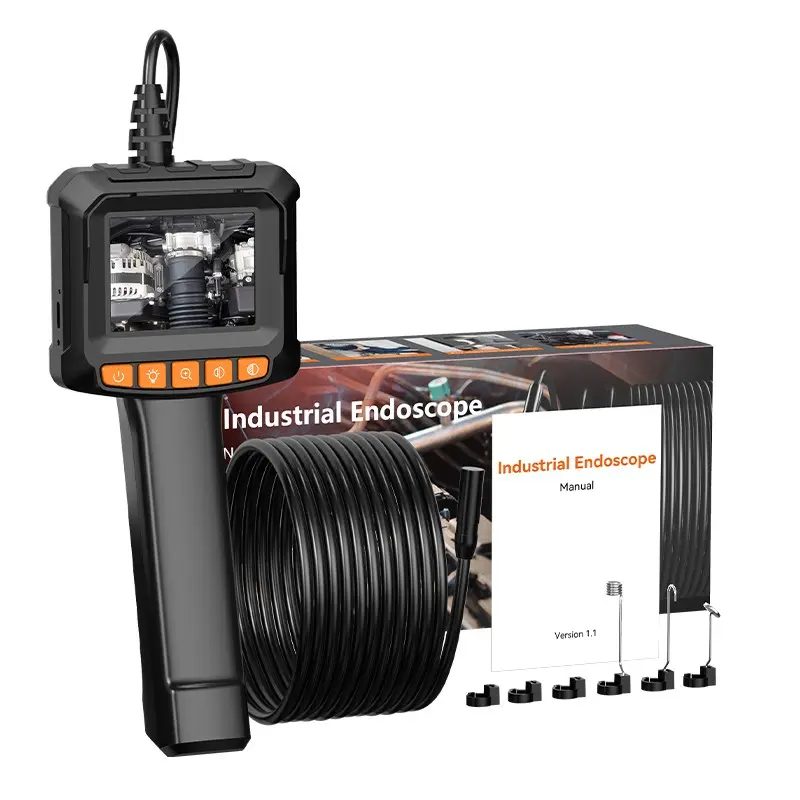 Industrial Endoscope Inspection Camera, 2.4" IPS Screen Endoscope Camera with LED Light, IP67 Waterproof & 1080 HD-Vision Camera for Home Inspections