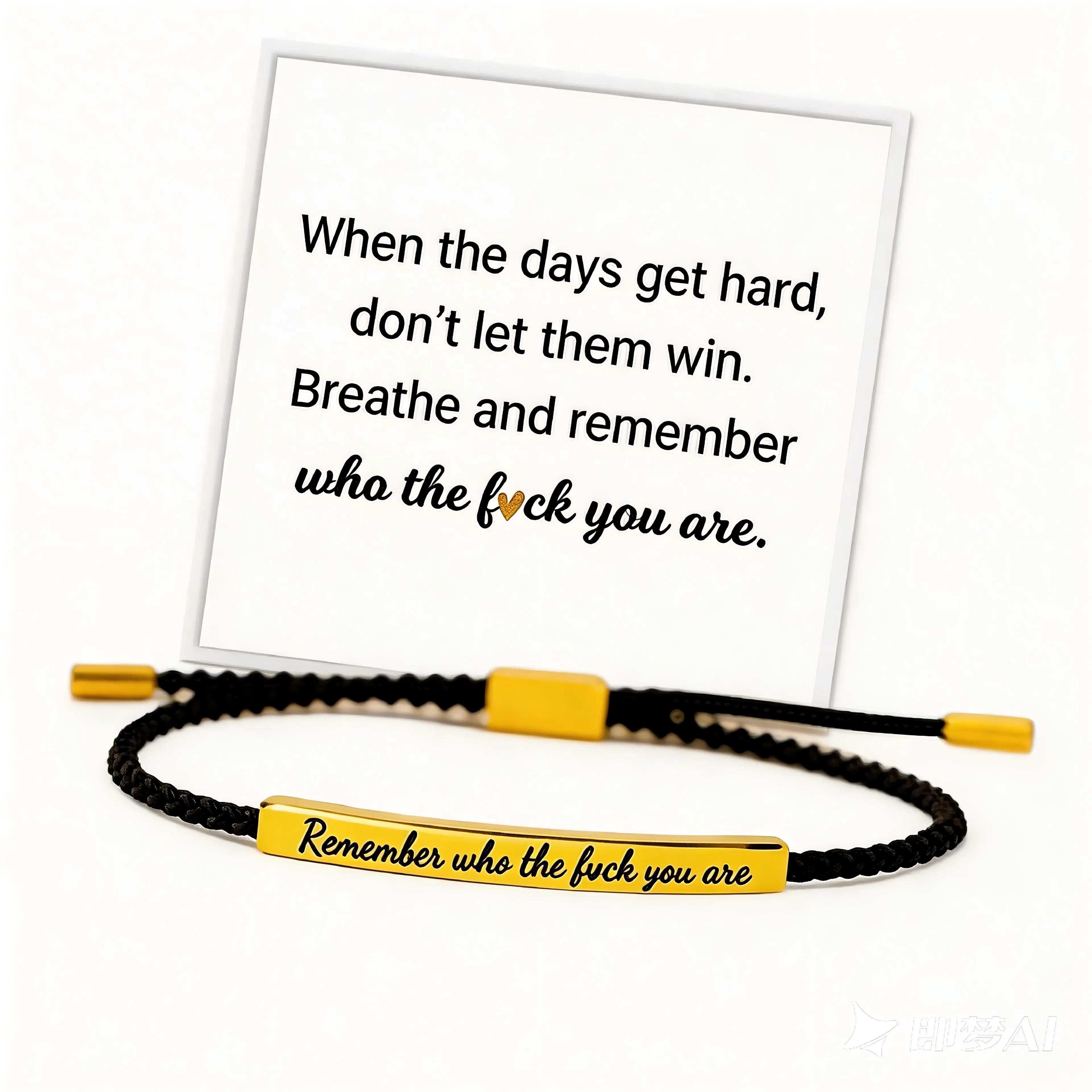 Unisex Retro Braided Rope Bracelet Bangle, Handmade Jewelry with Motivational Engraved Stainless Steel Letters, Adjustable 23cm/9 Inch Tube Design, Meaningful Accessory, Happy Birthday Thoughtful Gift for Friends
