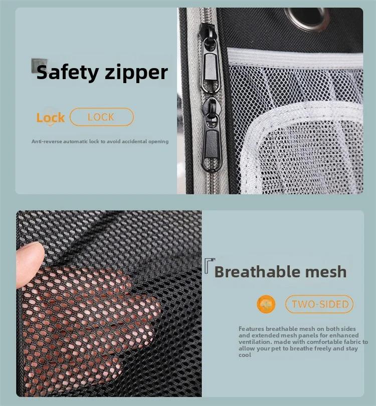 Cat Dog Carrier Backpack Expandable Breathable Mesh Portable All Seasons Travel Hiking Camping Outdoor Pet Backpack for Small Medium Cats Dogs Easy to Wear Comfortable Pet Travel Bag