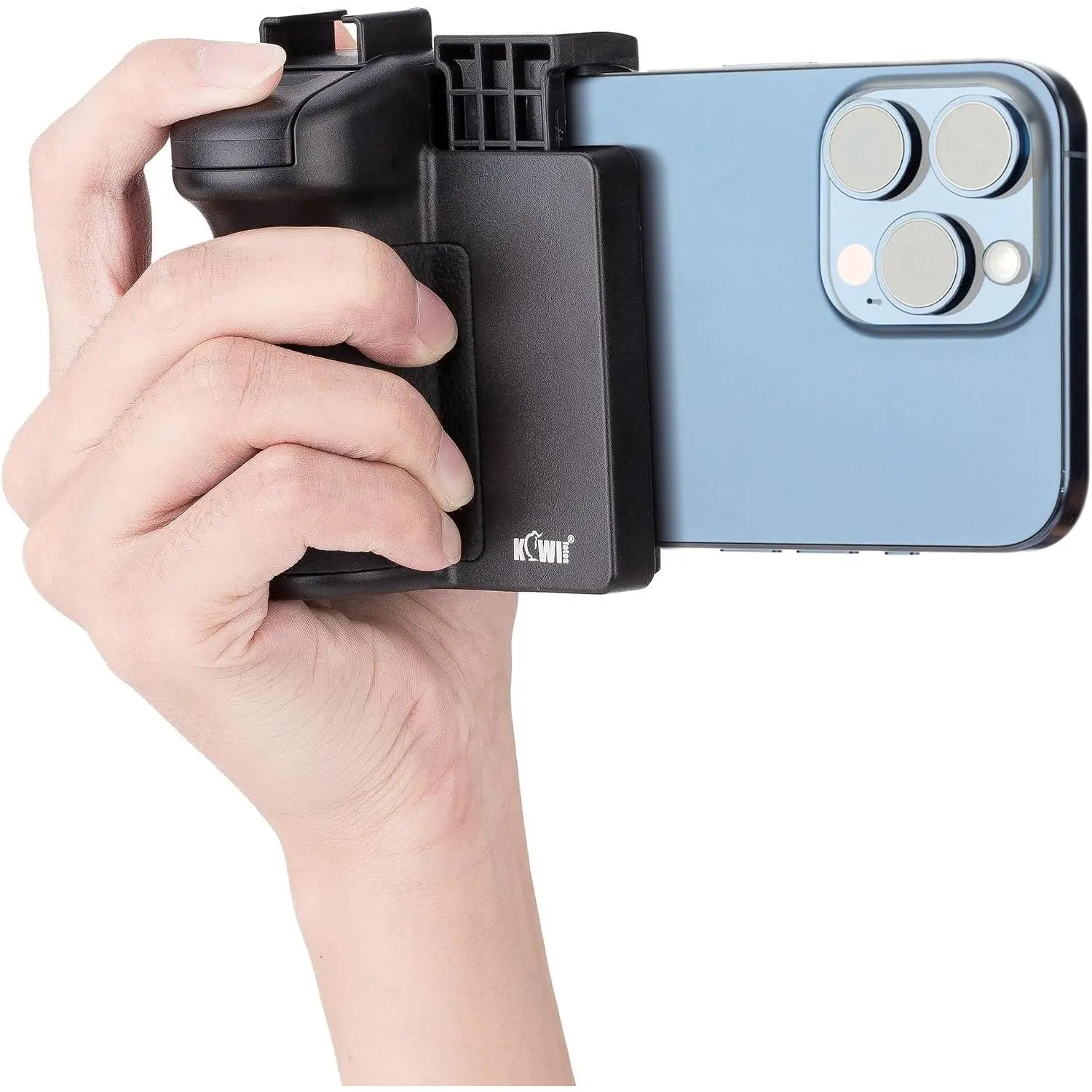 Phone Camera Handle Holder with Remote Shutter, Cold Shoe Mount, Lanyard | 2.3-3.3in Phone Fit for iPhone 17/16/15 Pro, Samsung S26/S25 | 1/4in Tripod Thread for Vlog Recording, Picture Taking, Mic/Light Attachment