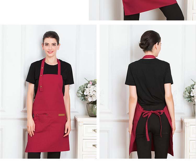 Custom Brand Logo Kitchen Aprons For Woman Men Chef Work  Grill Restaurant Bar Shop Cafes Beauty Nails Studios Custom Uniform