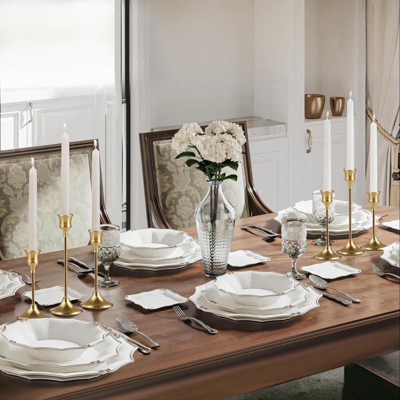 Elegant Romantic Vintage Metal Candle Holders, 30-Piece Set Candle Stands for Wedding, Dinner, Halloween and Home Interior Decor Ornaments, Interior Decoration Accessories