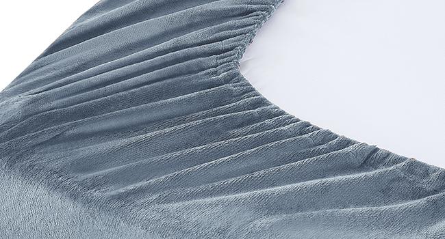 Fleece Sheets Twin Size, Flannel Like Soft, Fuzzy Warm Plush Sheets, Velvet Microfleece Bedding for Winter, Baby Blue