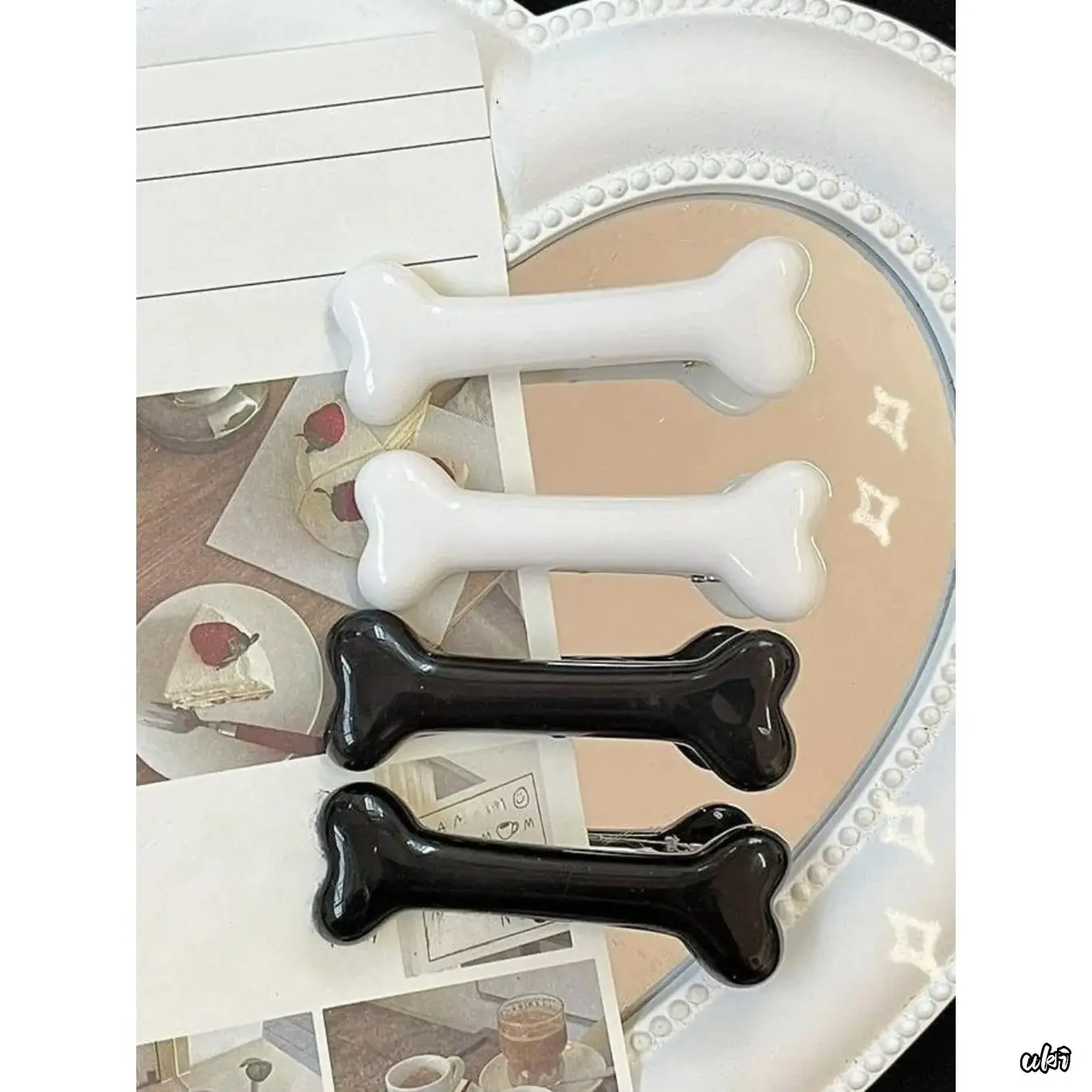 Bone-Shaped Flat Duckbill Clips, Whimsical Hair Accessories for Women with Firm Hold for Side Bangs, Creative Daily Decoration, Hair Clips, Flat Claw Clip, Casual Wear