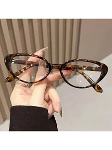 Small Cat Eye Eyewear, Transparent Computer Glasses Frame, Anti Blue Light Blocking, Optical Spectacle Eyeglass for Women and Men