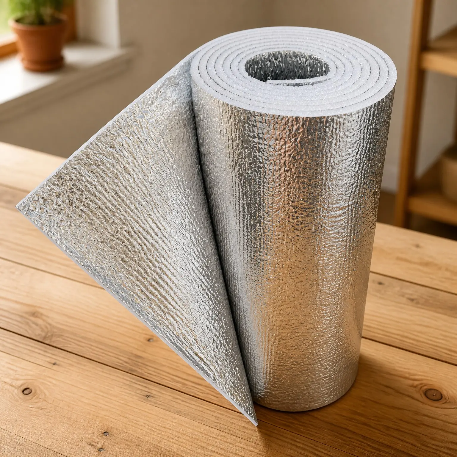 SmartSHIELD -3mm 48inx10ft Reflective Insulation Roll, Foam Core Radiant Barrier, Thermal Insulation Shield - Engineered Foil