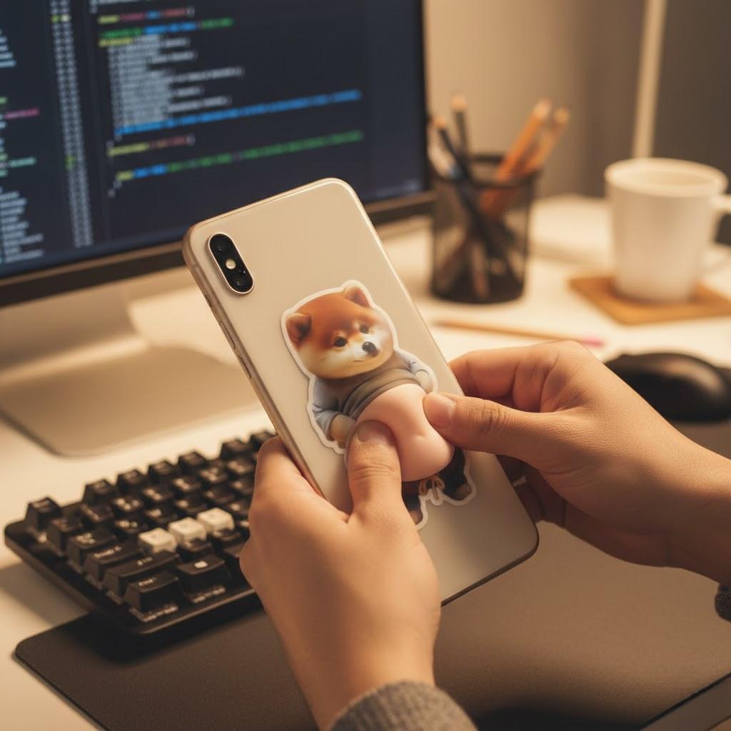 6Pcs 3D Dog & Cat Belly Mochi Squishy Stickers, Stress Relief Fidget, Cute Squeeze Toys for Kids Party Favors, Classroom Gifts, School Rewards, Fun  Gift for Adults & Kids, Silicone Puffy Car Door & Wall Buffers