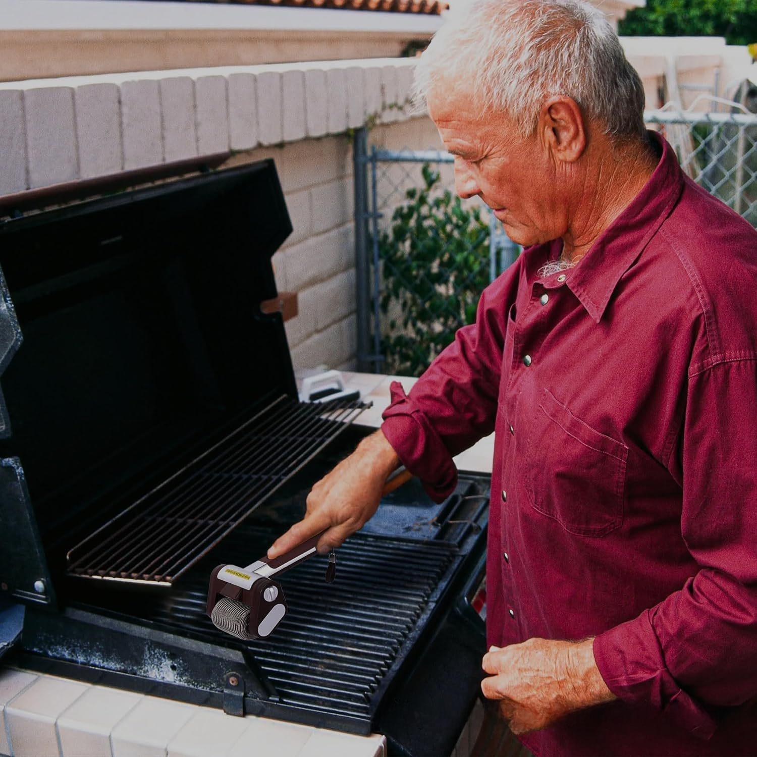 Outdoor Barbecue Grill Special Barbecue Brush with Led Lighting, Electric Cleaning Brush, Stainless Steel Roller, Anti-Scalding, Wholesale Cordless High-Torque Impact Drill