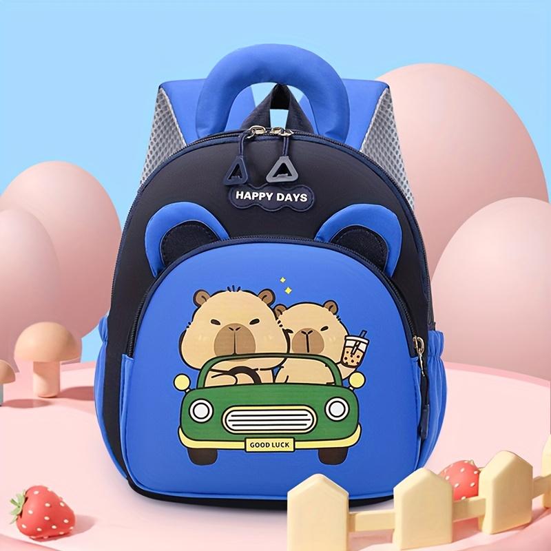 NewNewWomen's Cute Capybara Backpack - Small daypack with Happy Days, - Ideal Birthday Valentine's Gift for Animal Lovers, Cute Backpack, Travel Daypack, Charming Accessory, Adjustable Straps, Playful Accessory, Lightweight Bag, Compact Bag, Casual Users