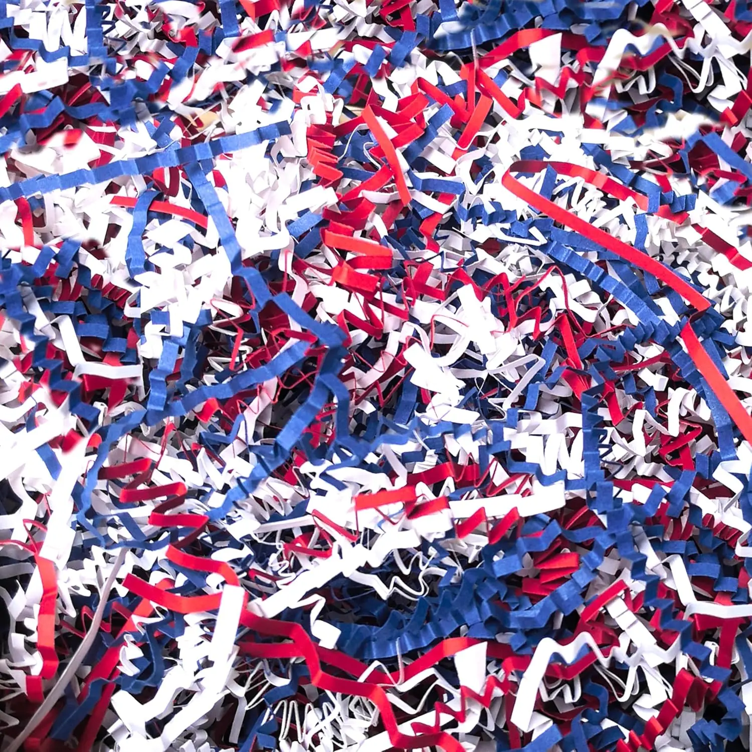 4 oz Blue Crinkle Cut Paper Shred Filler for  Wrapping,  Basket Filling,  for Birthday, Christmas, Thanksgiving, Halloween, Easter, Valentine's Day, Mother's Day, Father's Day, Wedding & Holiday Decor