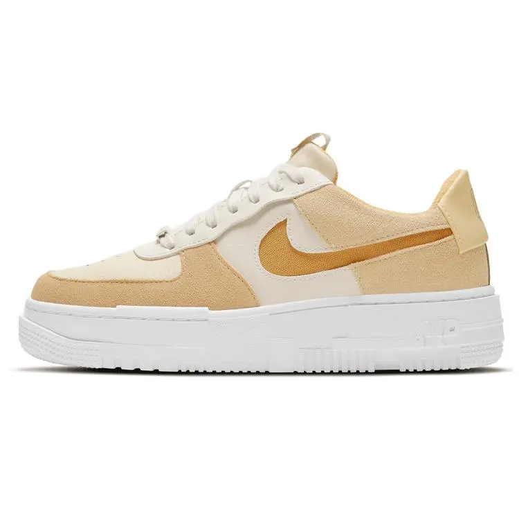 Nike Air Force 1 Pixel Women’s Low-Top Sneakers – Slip-Resistant and Durable in Yellow and White Verifiable, with credentials and supporting global authentication