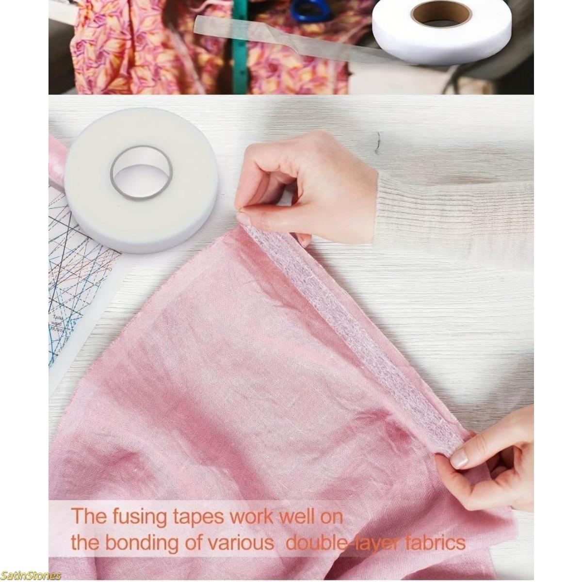 2559-inch Double-sided Adhesive-backed Lining | Hot-melt Nonwoven Ironing Bonding Fabric — Suitable for altering garments, trouser hems, and short edges of fabric.